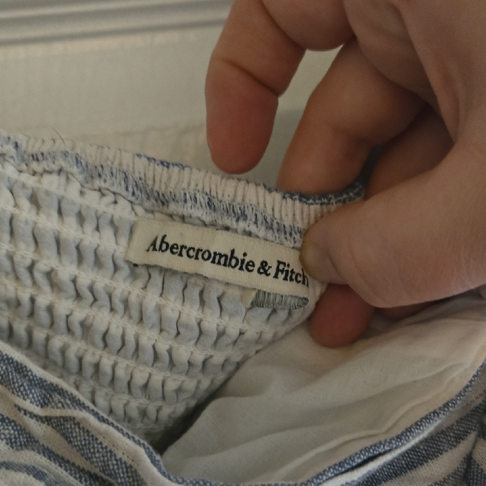 Abercrombie & Fitch Blue Striped Women's Dress - Picture 4 of 5